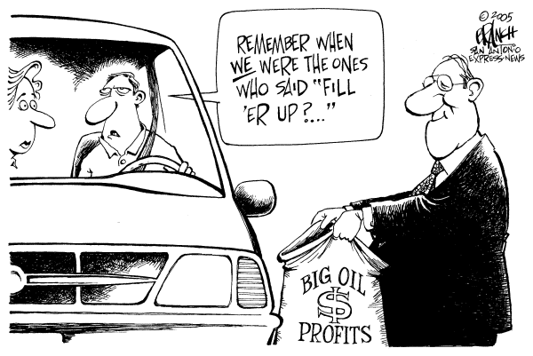 Political cartoon on Gas Prices On The Rise by John Branch, San Antonio Express-News