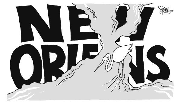 Political cartoon on Other Katrina News by Signe Wilkinson, Philadelphia Daily News