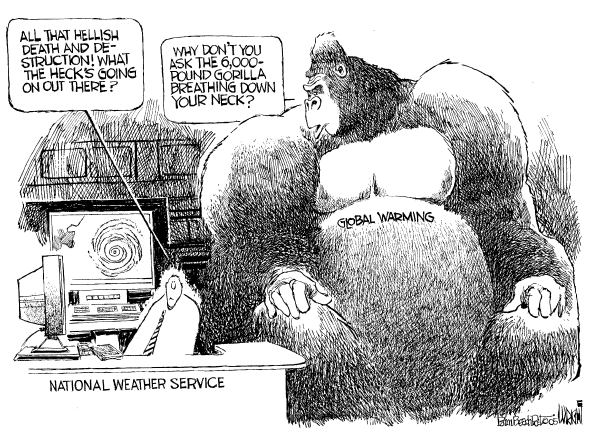 Political cartoon on Other Katrina News by Don Wright, Palm Beach Post