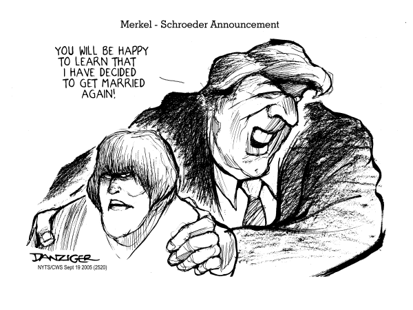 Political cartoon on German Election Outcome Uncertain by Jeff Danziger, Cartoonists & Writers Syndicate