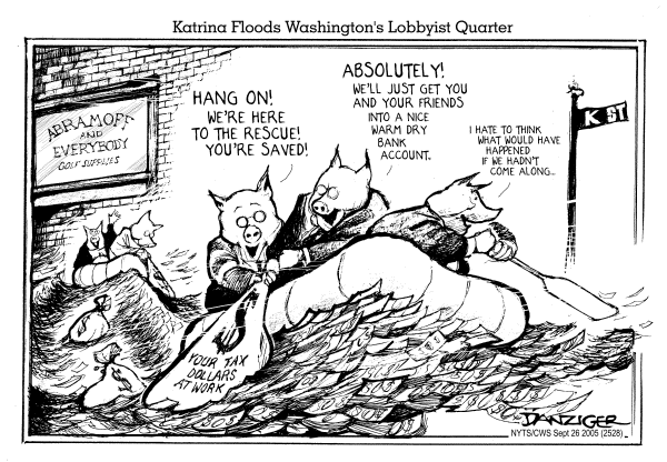 Political cartoon on Hurricane Cleanup Begins by Jeff Danziger, Cartoonists & Writers Syndicate