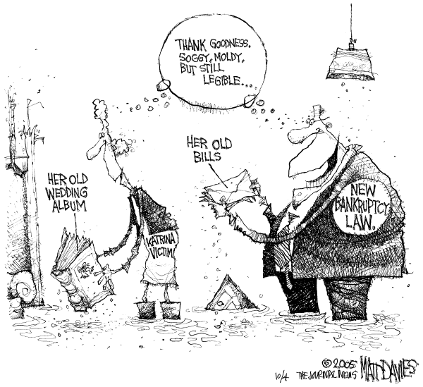 Political cartoon on Hurricane Cleanup Underway by Matt Davies, Journal News