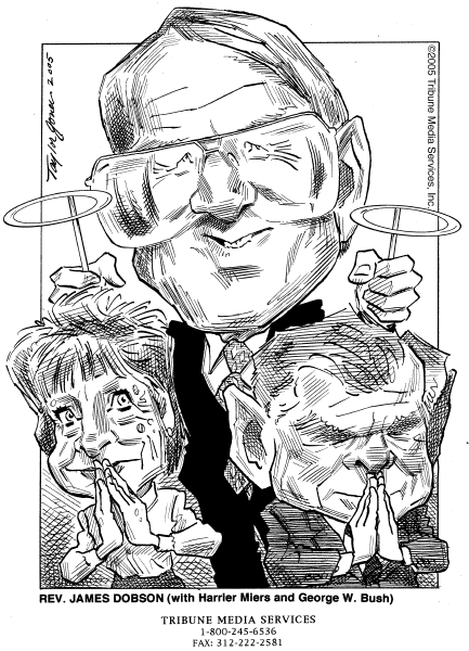 Political cartoon on Bush Praises Harriet Miers by Taylor Jones, Tribune Media Services