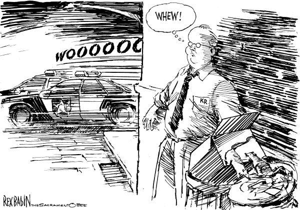Political cartoon on Libby Indicted, Investigation Continues by Rex Babin, Sacramento Bee