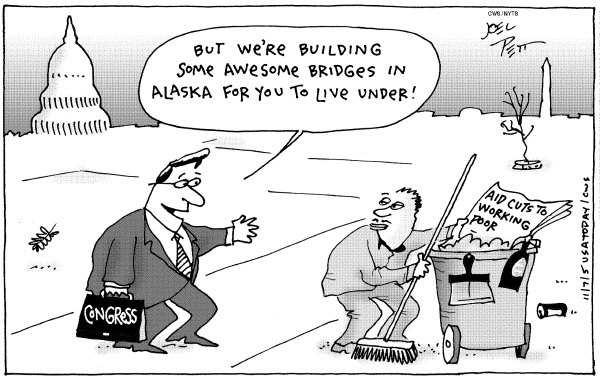 Political cartoon on Economy Holding Steady by Joel Pett, Lexington Observer