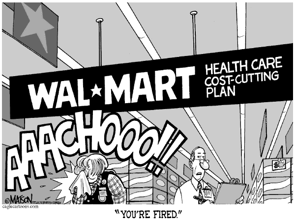 Political cartoon on Economy Holding Steady by RJ Matson, New York Observer