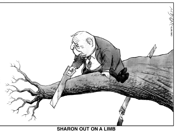 Political cartoon on Ariel Sharon Makes Bold Move by Kitcka, Jerusalem, Israel