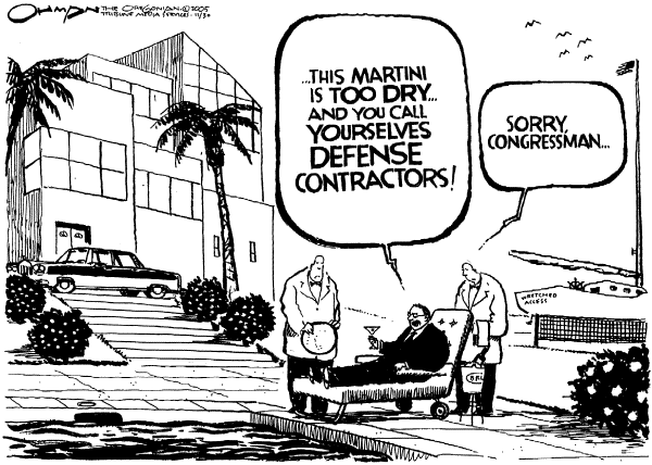 Political cartoon on Congressman Pleads Guilty to Bribery by Jack Ohman, The Oregonian