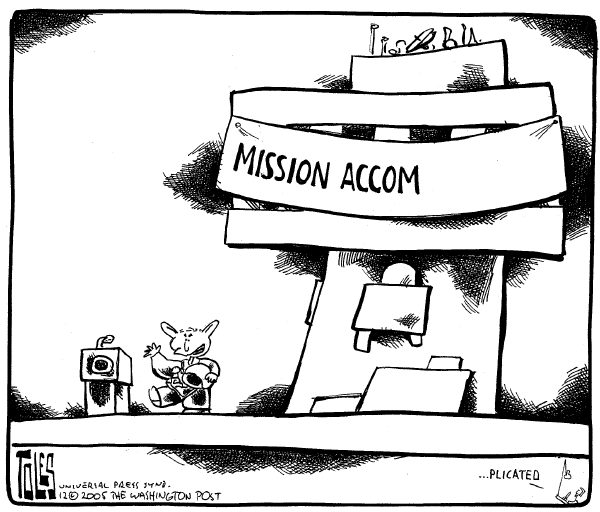 Political cartoon on Bush Plans for Victory by Tom Toles, Washington Post