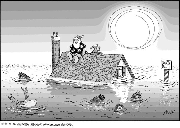Political cartoon on Environmental News by Tony Auth, Philadelphia Inquirer