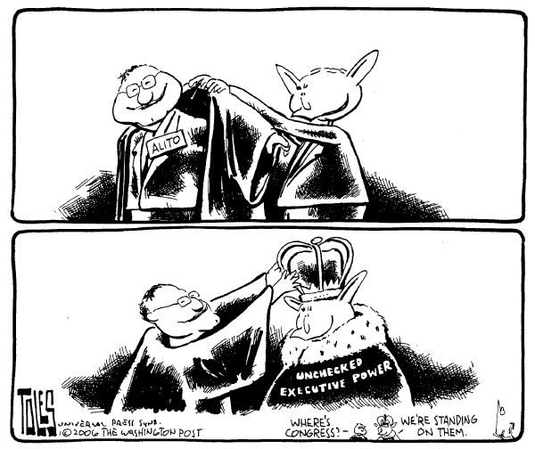 Political cartoon on Samuel Alito Testifies by Tom Toles, Washington Post