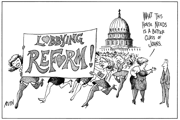 Political cartoon on Republicans Pledge to Reform Washington by Tony Auth, Philadelphia Inquirer