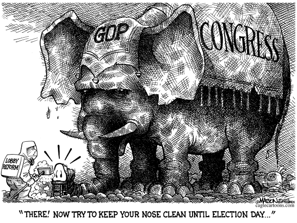 Political cartoon on Republicans Pledge to Reform Washington by RJ Matson, Cagle Cartoons