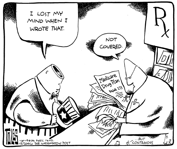 Political cartoon on Drug War Intensifies by Tom Toles, Washington Post
