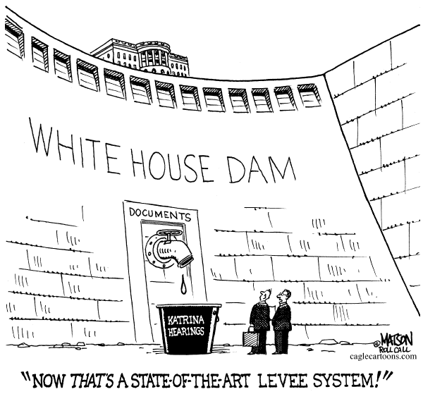 Political cartoon on Katrina Investigation Now a Category 3 by RJ Matson, Cagle Cartoons