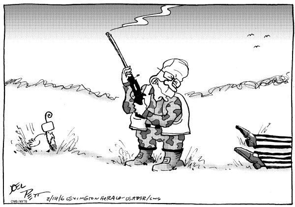 Political cartoon on More Progress in Iraq by Joel Pett, Lexington Observer