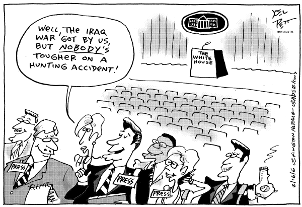 Political cartoon on Shooting Incident Put to Rest by Joel Pett, Lexington Observer
