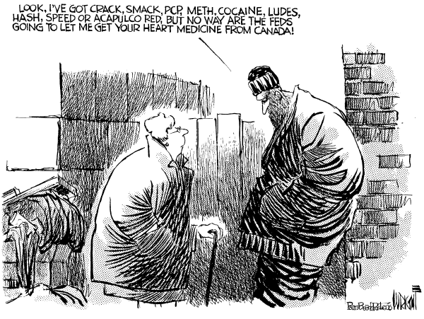 Political cartoon on Progress in Drug War by Drew Sheneman, Newark Star Ledger