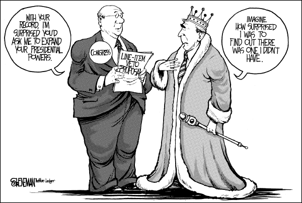 Political cartoon on Bush's Popularity Hits Record by Drew Sheneman, Newark Star Ledger