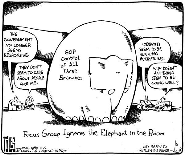 Political cartoon on Republican Rebound Continues by Tom Toles, Washington Post