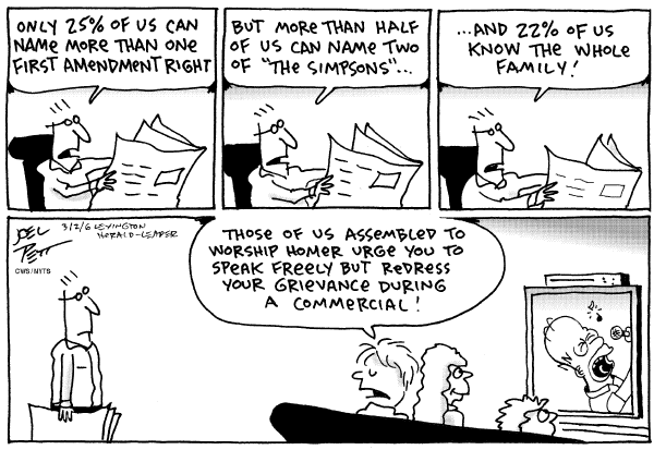 Political cartoon on In Other News by Joel Pett, Lexington Observer