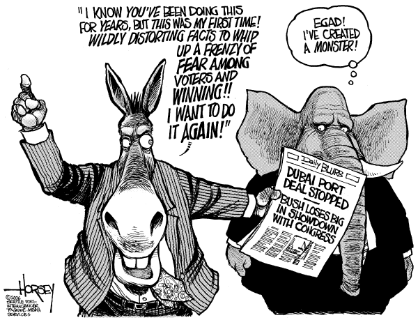 Political cartoon on Democrats Gear Up for Elections by David Horsey, Seattle Post-Intelligencer