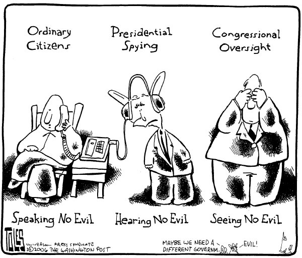 Political cartoon on Security Methods Working, White House Says by Tom Toles, Washington Post
