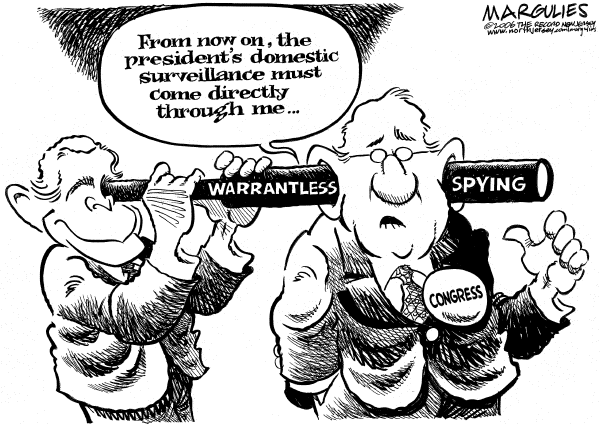 Political cartoon on Security Methods Working, White House Says by Jimmy Margulies, The Record, New Jersey