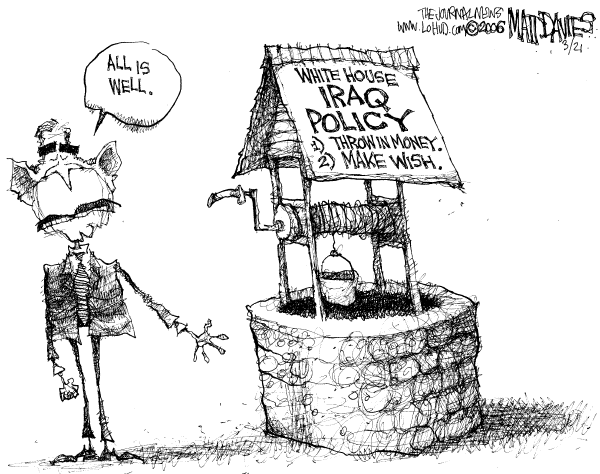 Editorial Cartoon by Matt Davies, Journal News on White House Celebrates Iraq War Anniversary