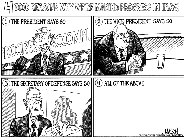 Editorial Cartoon by RJ Matson, Cagle Cartoons on White House Celebrates Iraq War Anniversary