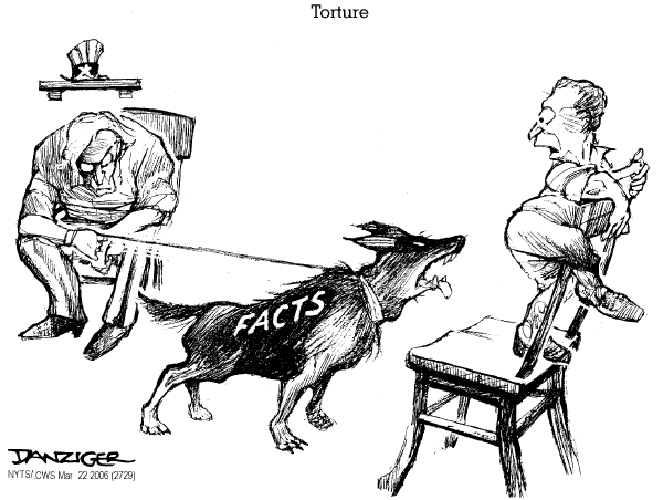 Editorial Cartoon by Jeff Danziger, CWS/CartoonArts Intl. on Torture Investigation Continues
