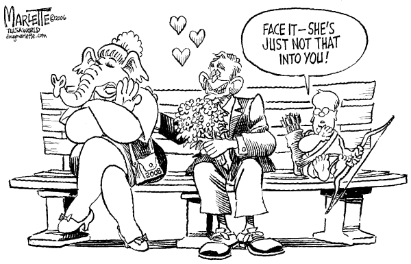 Editorial Cartoon by Doug Marlette, Tallahasee Democrat on Bush Appeals for Support