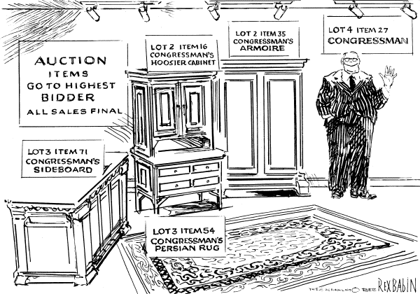 Editorial Cartoon by Rex Babin, Sacramento Bee on Lobby Reform Passed