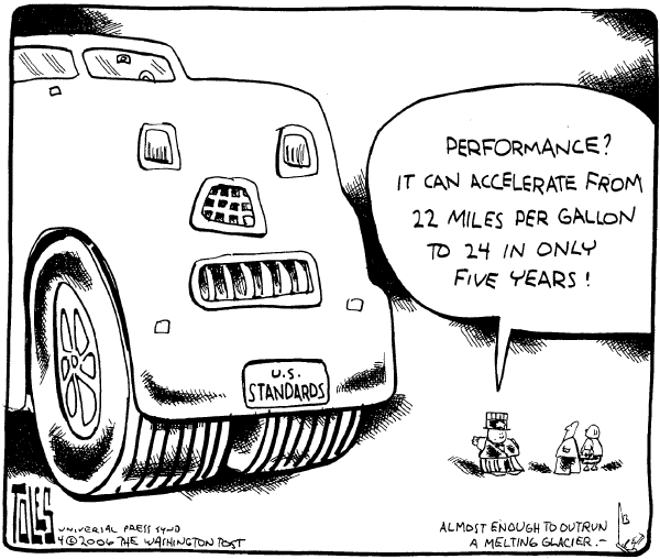 Editorial Cartoon by Tom Toles, Washington Post on Oil Addiction Difficult to Break