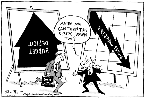 Editorial Cartoon by Joel Pett, Lexington Herald-Leader, CWS/CartoonArts Intl. on US Economy a Mixed Bag