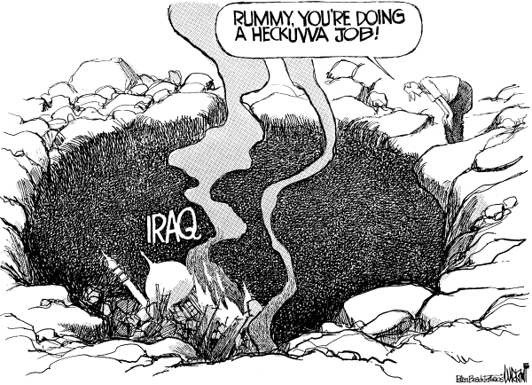 Editorial Cartoon by Don Wright, Palm Beach Post on Pressure Mounts on Rumsfeld