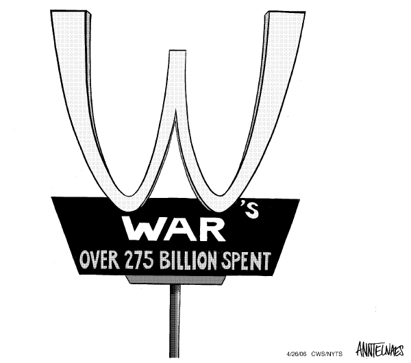 Editorial Cartoon by Ann Telnaes, CWS/CartoonArts Intl. on Major Breakthrough in Iraq