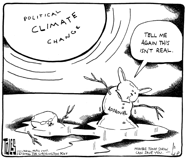 Editorial Cartoon by Tom Toles, Washington Post on President Pitches His Plans