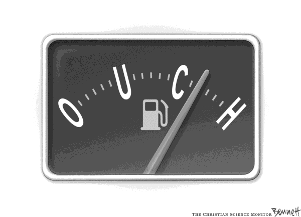 Editorial Cartoon by Clay Bennett, Christian Science Monitor on Record Profits for Exxon