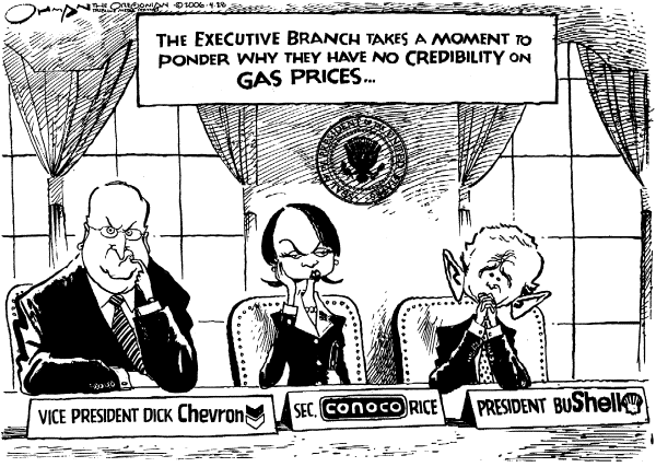 Editorial Cartoon by Jack Ohman, The Oregonian on Record Profits for Exxon
