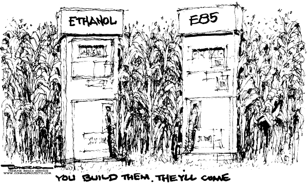 Editorial Cartoon by Paul Conrad, Tribune Media Services on Record Profits for Exxon