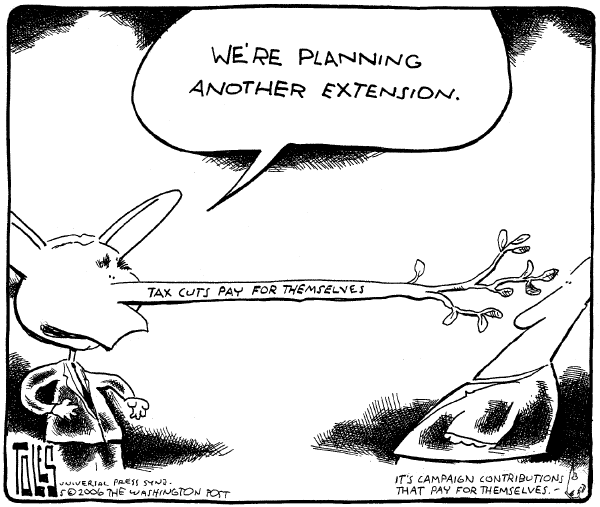 Editorial Cartoon by Tom Toles, Washington Post on President Refuses to Back Down