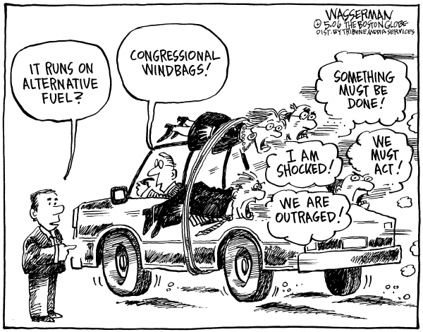Editorial Cartoon by Dan Wasserman, Boston Globe on Gas Prices Remain High