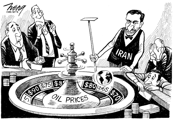 Editorial Cartoon by Heng Kim Song, Lianhe Zaobao, Singapore on US Targets Iran