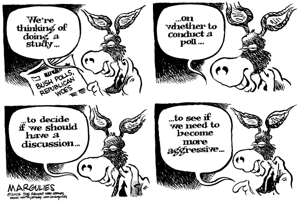 Editorial Cartoon by Jimmy Margulies, The Record, New Jersey on Demos, GOP Gear Up for Elections