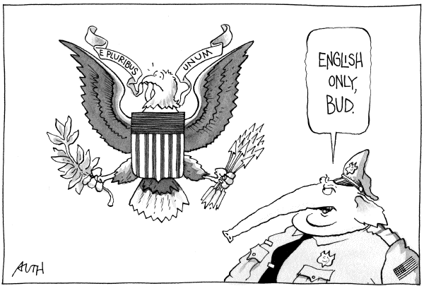 Editorial Cartoon by Tony Auth, Philadelphia Inquirer on Immigration Policy Nearly Finished