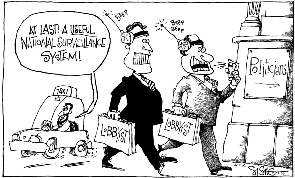 Editorial Cartoon by Signe Wilkinson, Philadelphia Daily News on Congress Streamlines System