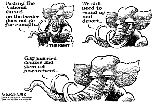 Editorial Cartoon by Jimmy Margulies, The Record, New Jersey on GOP Sets Sights on Elections