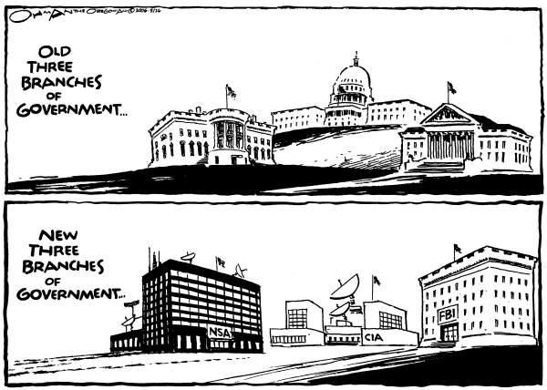 Editorial Cartoon by Jack Ohman, The Oregonian on Homeland Security Tightens