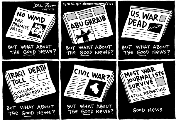 Editorial Cartoon by Joel Pett, Lexington Herald-Leader, CWS/CartoonArts Intl. on Violence Escalates in Iraq